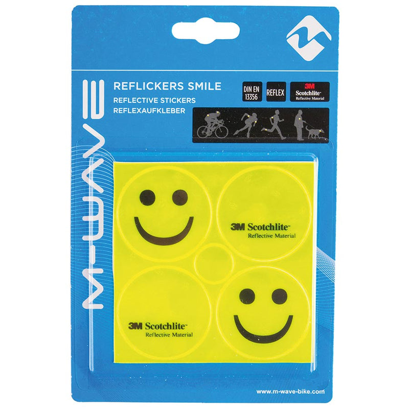 Load image into Gallery viewer, M-Wave Reflective Stickers Smile, 4 pack
