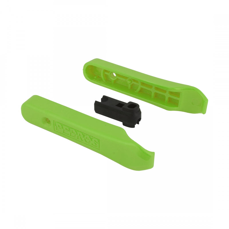 Load image into Gallery viewer, Pedro's Micro Lever Pair Green Plastic With Integrated Quick Link Storage
