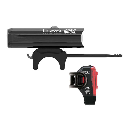 Lezyne Connect Smart 1000XL/KTV Pro Smart Headlight/Taillight Set - Black