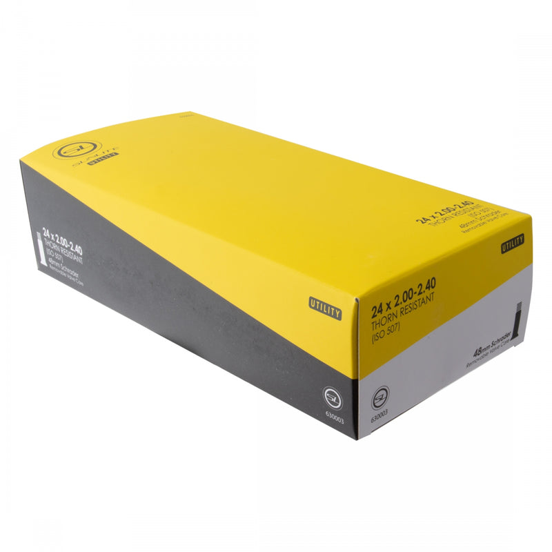 Load image into Gallery viewer, Pack of 2 Sunlite Utili-T Thorn Resistant Schrader Valve Tubes 24x2.00-2.40 SV
