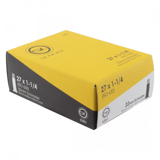 Sunlite Standard Tubes - 27 x 1-1/4, Schrader Valve 32mm 0d, Pack of 2