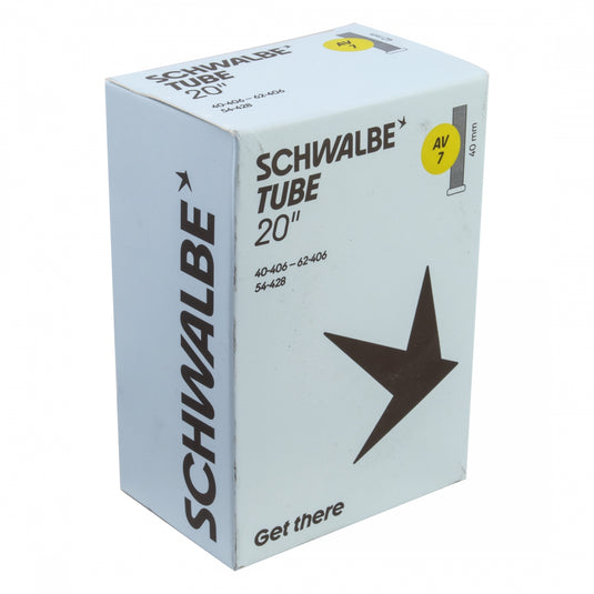 Schwalbe 20'' Schrader Tubes 40mm Valve, Durable Bicycle Inner Tubes for Road & City Bikes (Pack of 2)