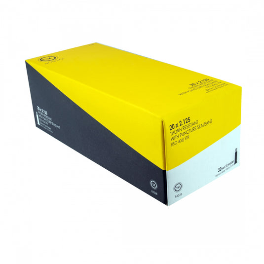 Sunlite Thorn Resistant Bicycle Inner Tubes 20x2.125 STR with Sealer and SV Valve, Durable 49mm Flat Fold