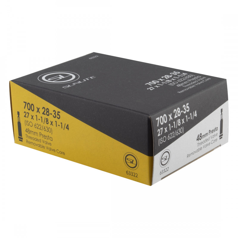 Load image into Gallery viewer, Pack of 2 Sunlite Standard Presta Valve 700x28-35 (27x1-1/8x1-1/4) PV 48mm 0d
