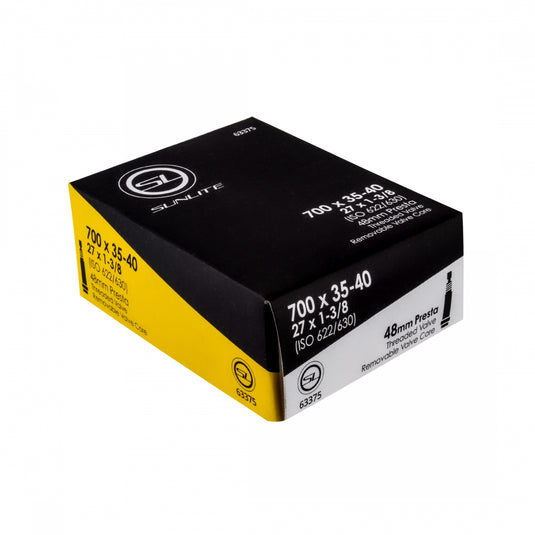 Sunlite Standard Tubes - 700 x 35-40 (27x1-3/8), Presta Valve 48mm 0d, Pack of 2