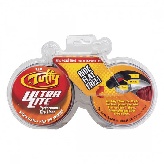 Mr. Tuffy Ultra Lite Tire Liner: 700x28 - 32, 27x1-1/8 - 1-1/4 Red