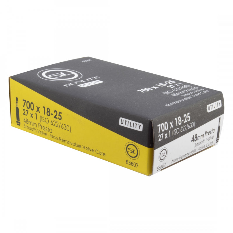 Load image into Gallery viewer, Sunlite Utili-T Standard Tubes - 700 x 18-25 (27x1), Presta Valve 48mm Pack of 2

