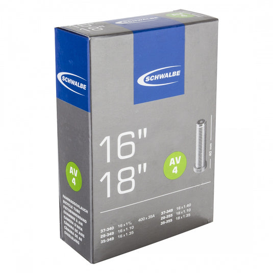 Schwalbe Tubes - 18 x 1.1-1.45, Schrader Valve 40mm 0d, Pack of 2