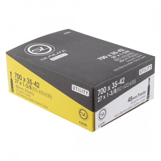 Pack of 2 Sunlite Utili-T Standard Presta Valve Tubes 700x35-42 (27x1-3/8) PV