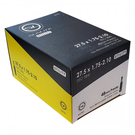 Pack of 2 Sunlite Utili-T Standard Presta Valve Tubes 27.5x1.75-2.10 PV 48mm 0d