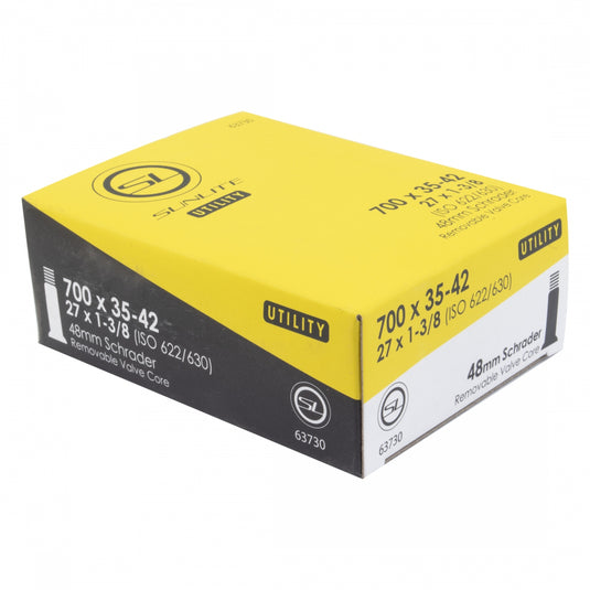 Pack of 2 Sunlite Utili-T Standard Schrader Valve Tubes 700x35-42 (27x1-3/8) SV