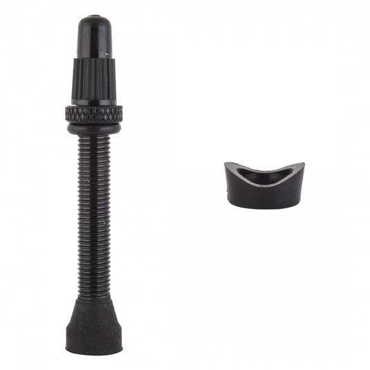 Pack of 2 Origin8 Tubeless Alloy Presta Valve Tubeless Valve 44mm Single Black