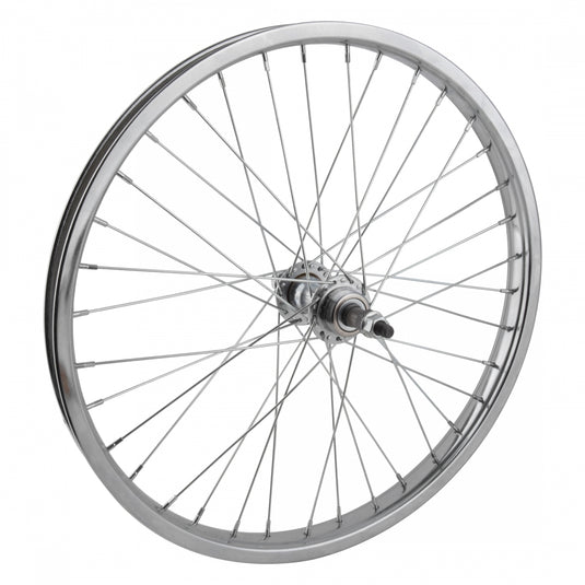 Premium 20in Juvenile Steel Bicycle Wheel Bundle | Front & Rear Tube-Only, 36H, 5/6/7-Speed Compatible