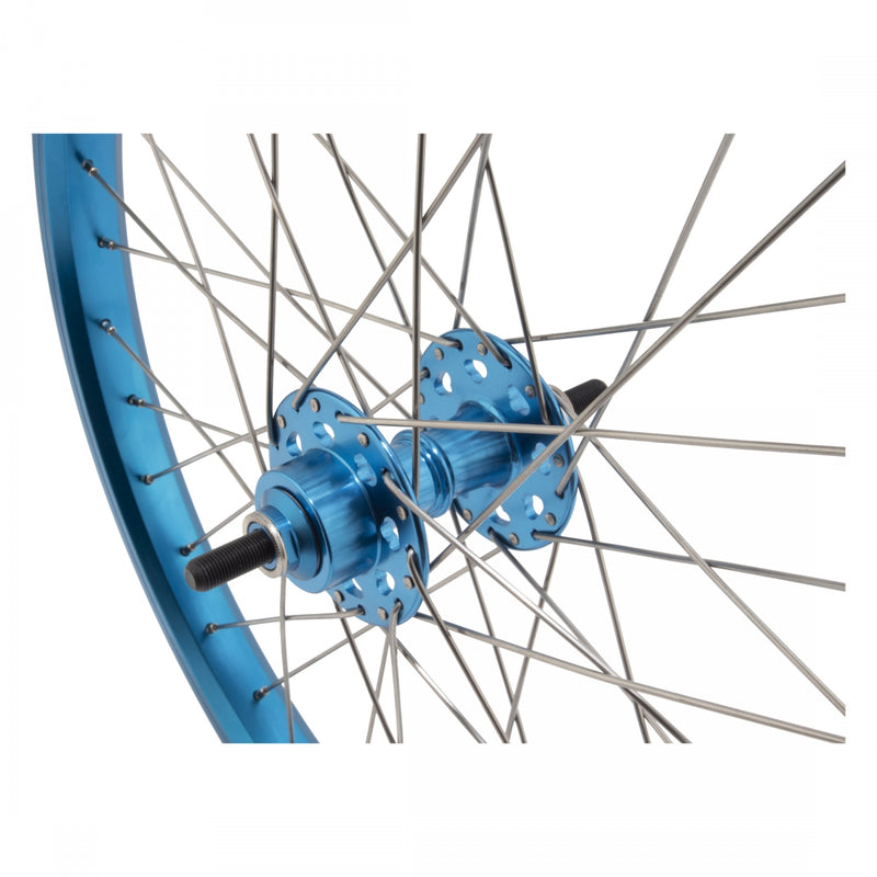 Load image into Gallery viewer, Se Bikes J24SG Rear Wheel 20in B/O 3/8inx110mm FW Rim Brake Clincher Blue 36H
