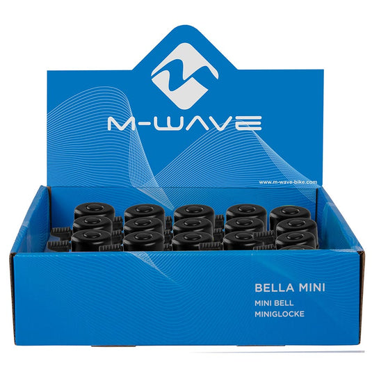 M-Wave Bella Mini-Black 20ct Bell, Black, 20 units in display box, 20pcs