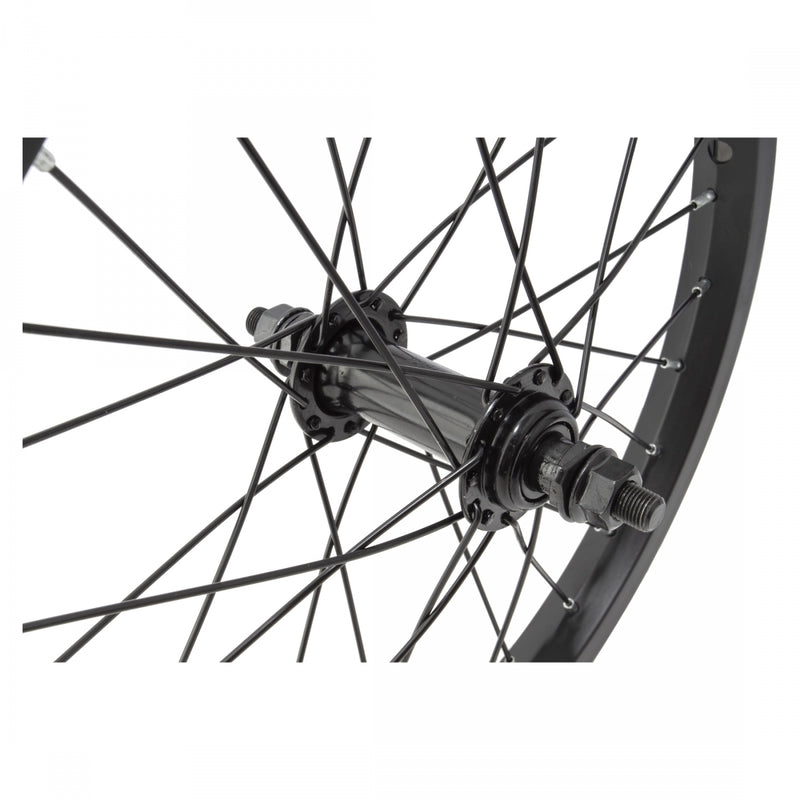 Load image into Gallery viewer, Wheel Master 16in Juvenile Alloy Front Wheel B/O 3/8inx100mm Rim Brake Black
