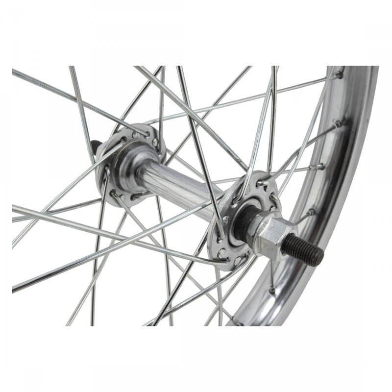 Load image into Gallery viewer, Wheel Master 16in Juvenile Steel Front Wheel B/O 5/16inx100mm Rim Brake Silver

