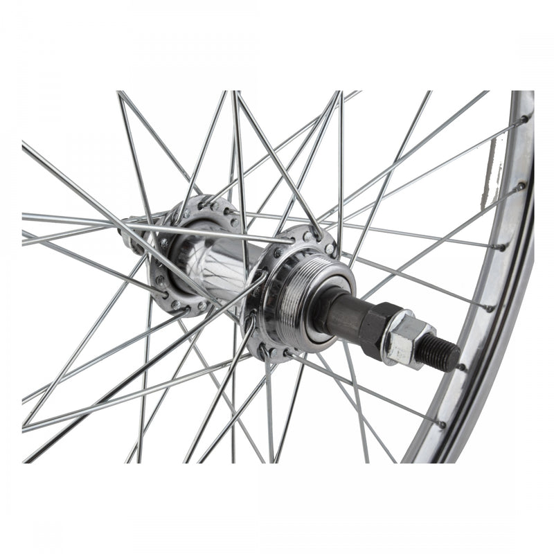 Load image into Gallery viewer, Wheel Master 24in W/M Steel 1.75 Rear B/O 3/8x135mm Freeweel Rim Brake Silver
