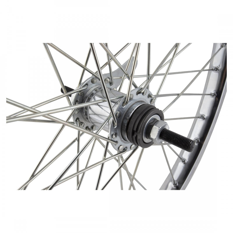 Load image into Gallery viewer, Wheel Master 24in Steel Rear Wheel B/O 3/8x110mm Coaster Brake Clincher Silver
