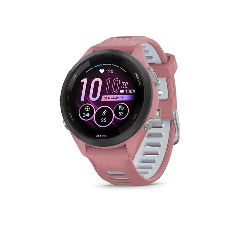 Load image into Gallery viewer, Garmin Forerunner 265S Music Watch, Watch Color: Light Pink, Wristband: Light Pink/Powder Grey - Silicone
