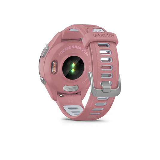 Garmin Forerunner 265S Music Watch, Watch Color: Light Pink, Wristband: Light Pink/Powder Grey - Silicone