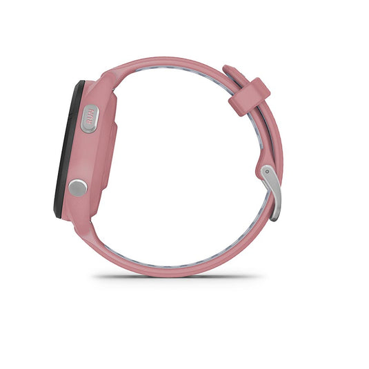Garmin Forerunner 265S Music Watch, Watch Color: Light Pink, Wristband: Light Pink/Powder Grey - Silicone