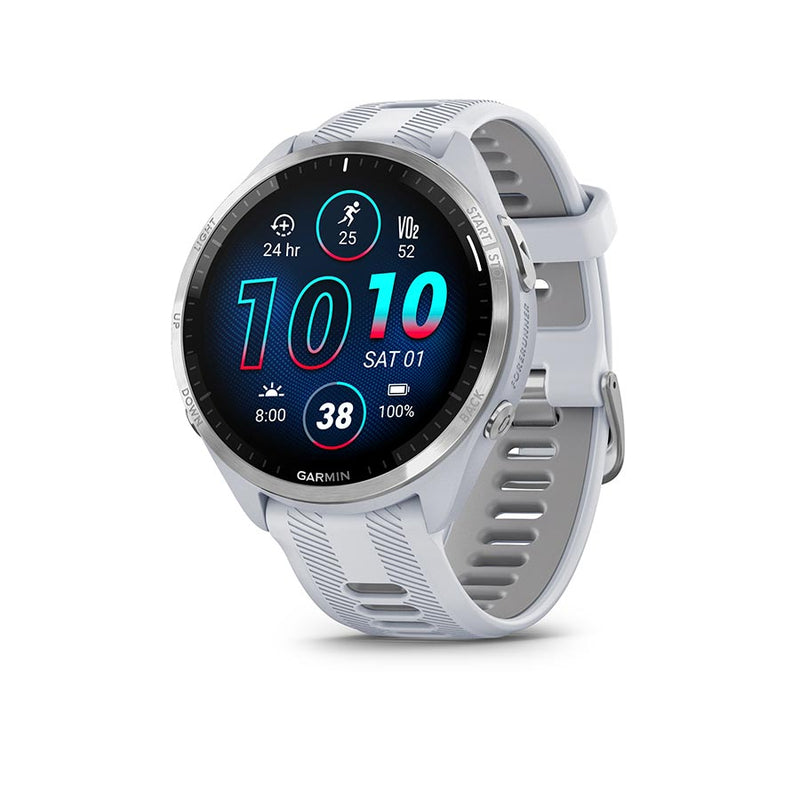 Load image into Gallery viewer, Garmin Forerunner 965 Watch Watch Color: Whitestone, Wristband: Whitestone/Powder Grey - Silicone
