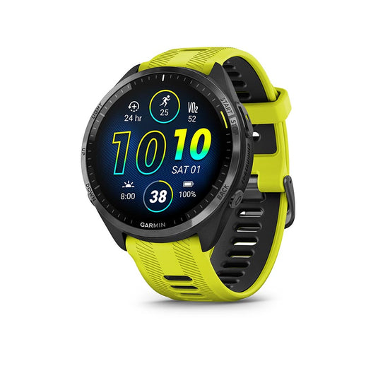 Garmin Forerunner 965 Watch Watch Color: Amp Yellow, Wristband: Amp Yellow/Black - Silicone