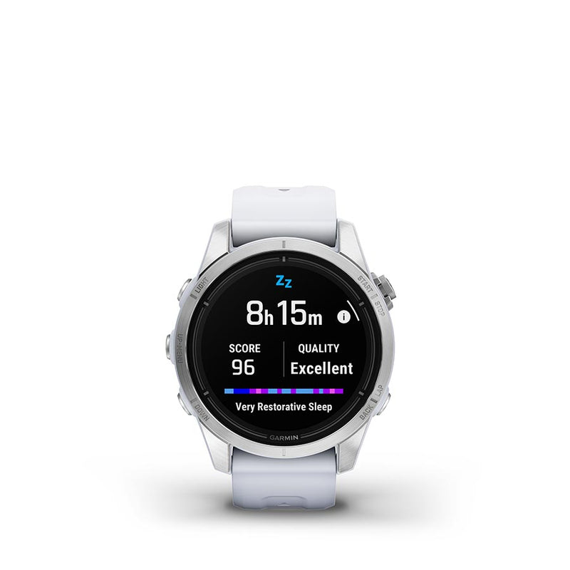 Load image into Gallery viewer, Garmin Epix Pro Std. Edition 42mm, Watch, Watch Color: Silver, Wristband: White - Silicone
