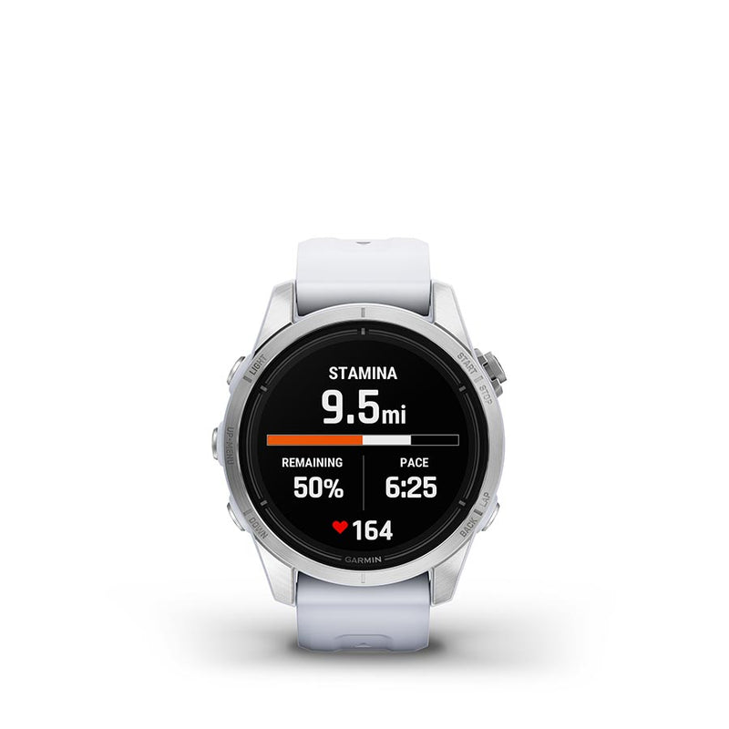 Load image into Gallery viewer, Garmin Epix Pro Std. Edition 42mm, Watch, Watch Color: Silver, Wristband: White - Silicone
