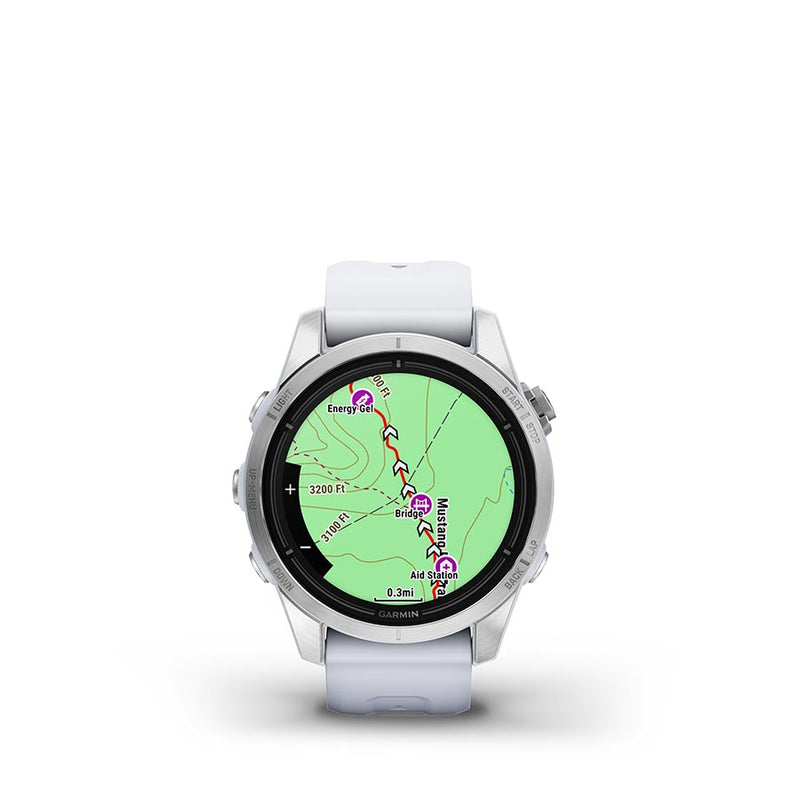 Load image into Gallery viewer, Garmin Epix Pro Std. Edition 42mm, Watch, Watch Color: Silver, Wristband: White - Silicone
