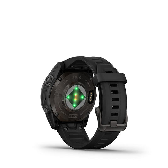 Garmin Epix Pro Sapphire Edition 42mm, Watch, Watch Color: Titanium, Wristband: Black - Silicone