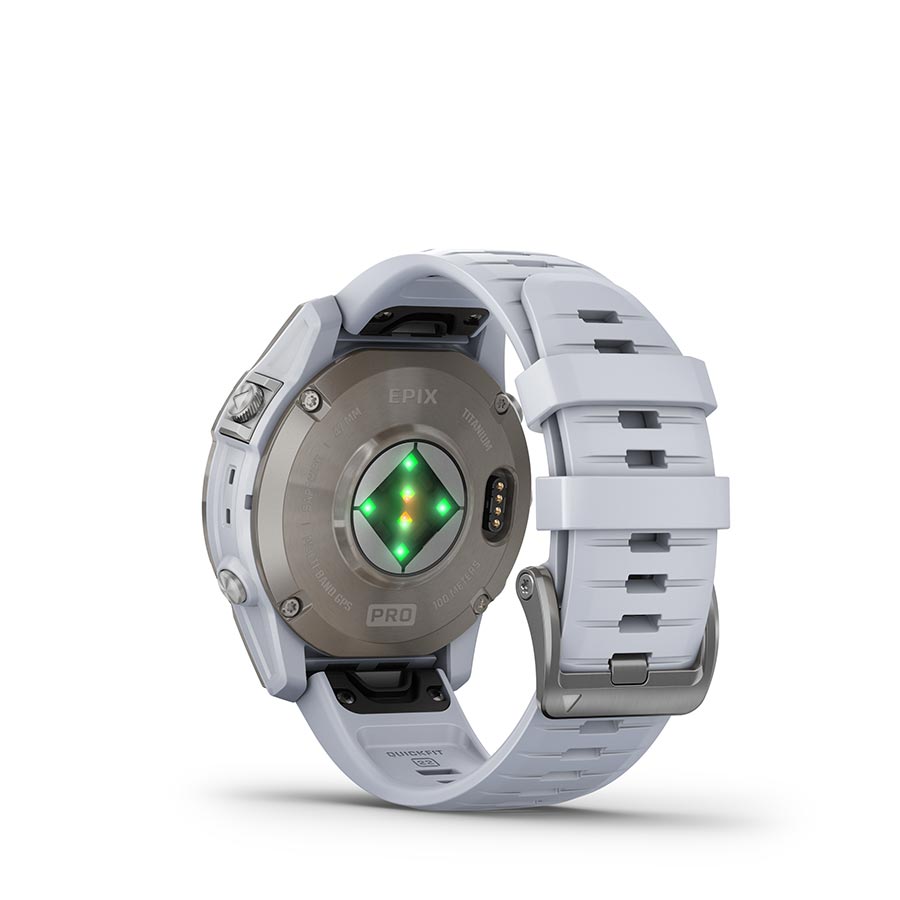 Garmin Epix Pro Sapphire Edition 47mm, Watch, Watch Color: Titanium, Wristband: White - Silicone