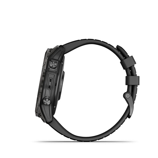 Garmin Epix Pro Sapphire Edition 51mm, Watch, Watch Color: Titanium, Wristband: Black - Silicone