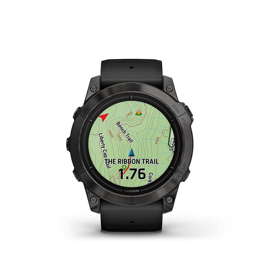 Garmin Epix Pro Sapphire Edition 51mm, Watch, Watch Color: Titanium, Wristband: Black - Silicone