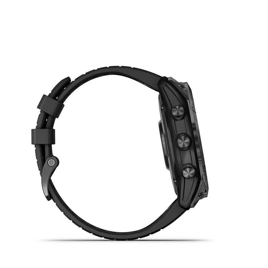 Garmin fenix 7X Pro Sapphire Solar Smartwatch - 51mm, Carbon Gray DLC Titanium Case, Black Band