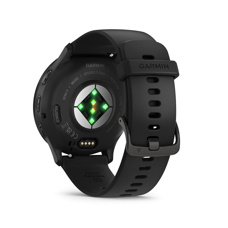Garmin Venu 3 Watch Watch Color: Black, Wristband: Black - Silicone
