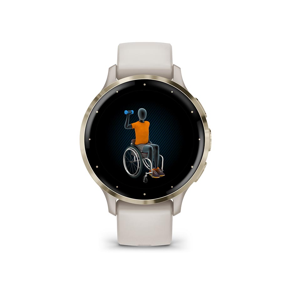 Garmin Venu 3S Watch Watch Color: Ivory, Wristband: Ivory - Silicone