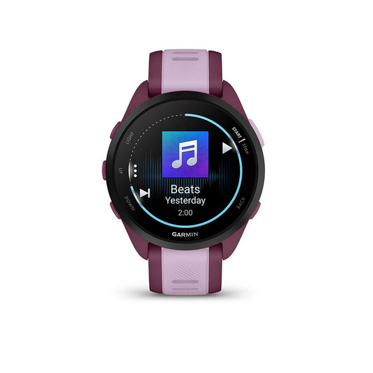 Garmin Forerunner 165 Music Watch, Watch Color: Berry, Wristband: Lilac - Silicone