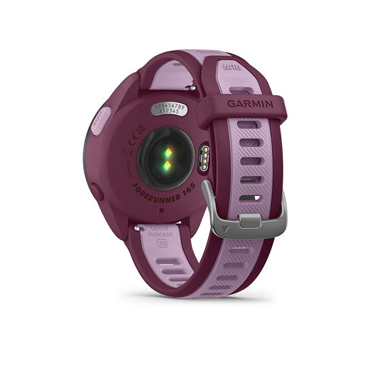Garmin Forerunner 165 Music Watch, Watch Color: Berry, Wristband: Lilac - Silicone