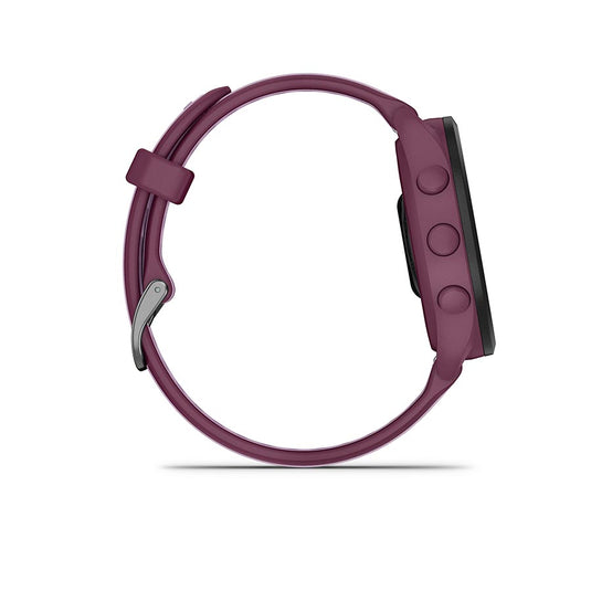Garmin Forerunner 165 Music Watch, Watch Color: Berry, Wristband: Lilac - Silicone