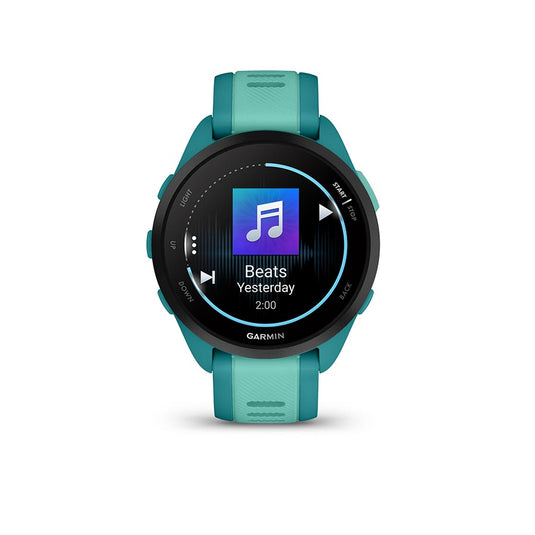 Garmin Forerunner 165 Music Watch, Watch Color: Turquoise, Wristband: Aqua - Silicone