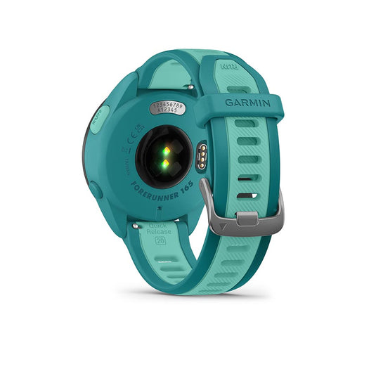 Garmin Forerunner 165 Music Watch, Watch Color: Turquoise, Wristband: Aqua - Silicone