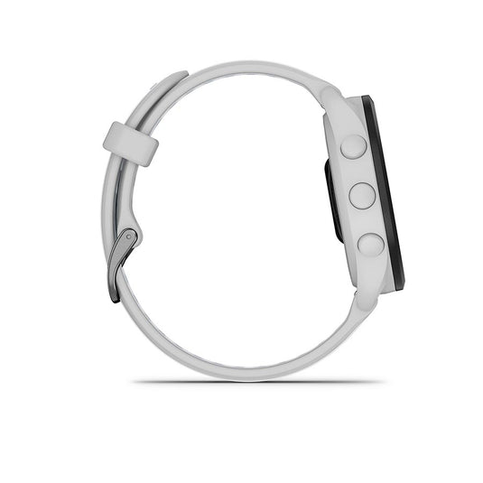 Garmin Forerunner 165 Music Watch, Watch Color: Grey, Wristband: Whitestone - Silicone