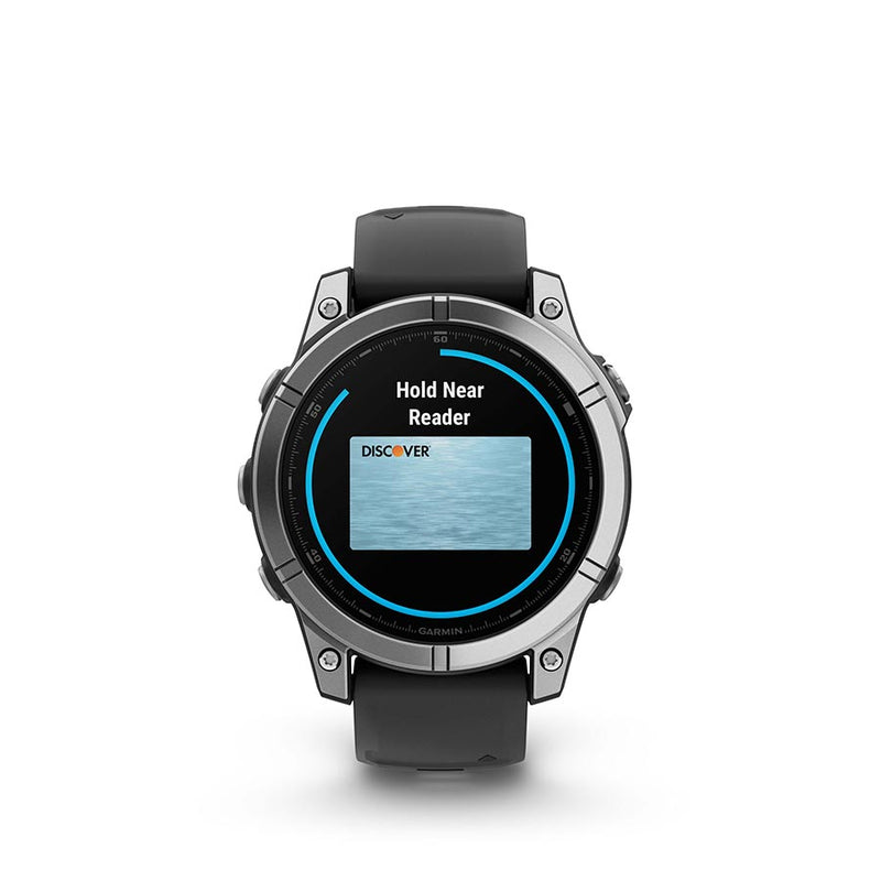 Load image into Gallery viewer, Garmin fenix E AMOLED 47mm Watch, Watch Color: Stainless, Wristband: Black - Silicone
