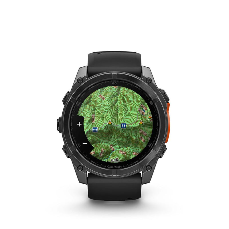 Load image into Gallery viewer, Garmin fenix 8 AMOLED 51mm Watch, Watch Color: Slate Grey, Wristband: Black - Silicone
