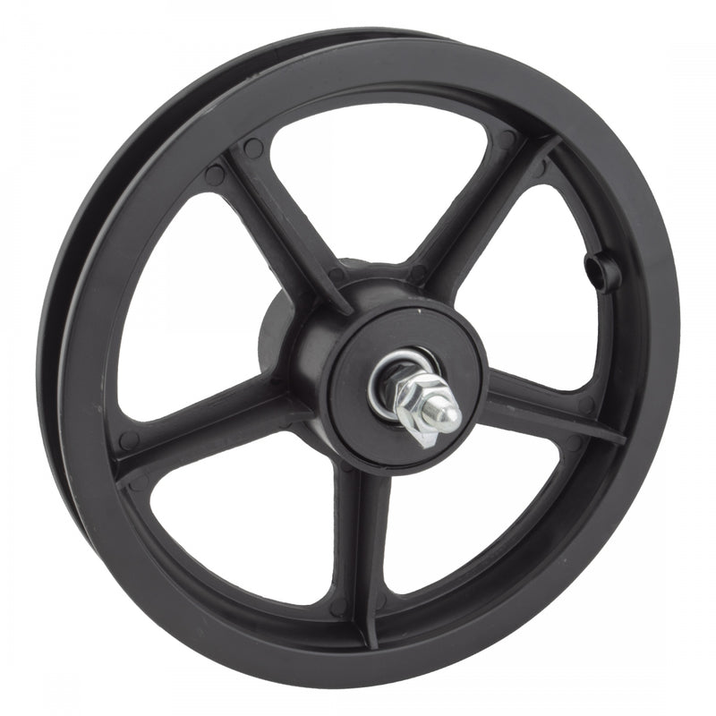 Load image into Gallery viewer, Premium 12" Front Mag Wheel Set with 3/8in Axle, Black Rim, Clincher, Bicycle Wheel Bundle
