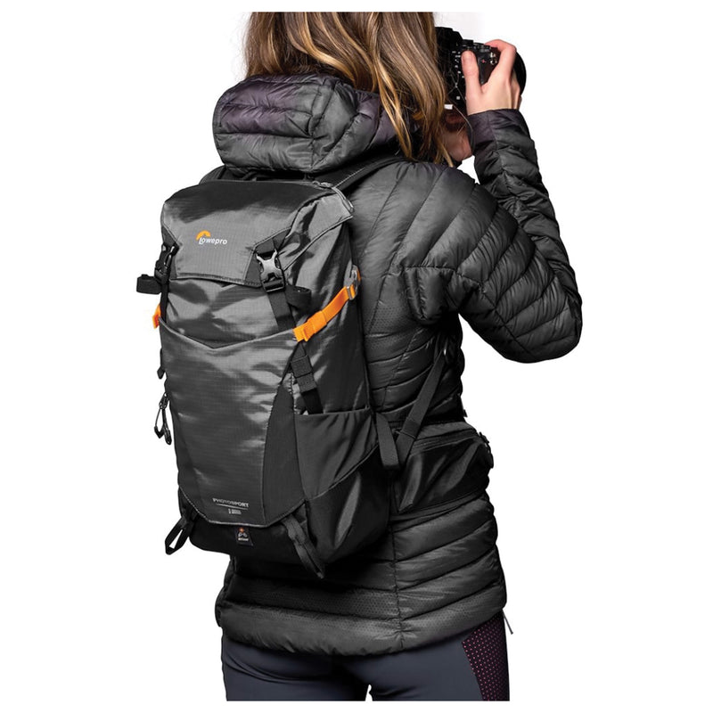 Load image into Gallery viewer, Lowepro Photosport Pack 15L Grey: Lightweight and Versatile Camera Backpack for Outdoor Adventures
