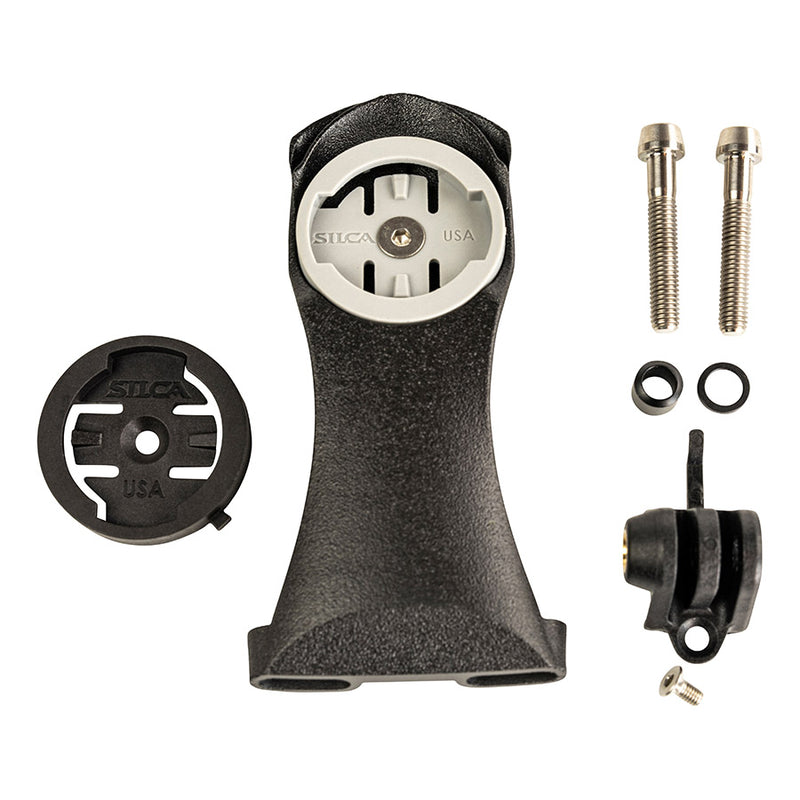 Load image into Gallery viewer, Silca Chisela Ti Computer Bike Mount, Stem mount, Titanium, Black, Wide (23-40mm)
