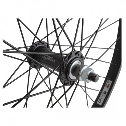 Wheel Master 24in Alloy WEI AS7X Front B/O 3/8x100mm 36H Rim Brake 14G Black